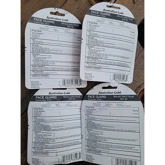 AUSTRALIAN GOLD FACE GUARD SUNSCREEN STICK SPF 50 0.5 OZ LOT OF 4 - Picture 5 of 6